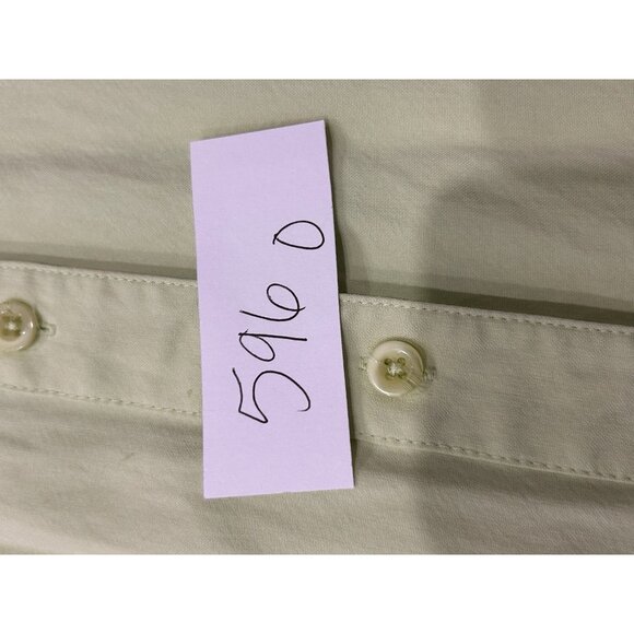 Denim & Co Womens 100% Silk Button-Up Shirt XL Beige Collared Top With Pockets - Picture 8 of 9